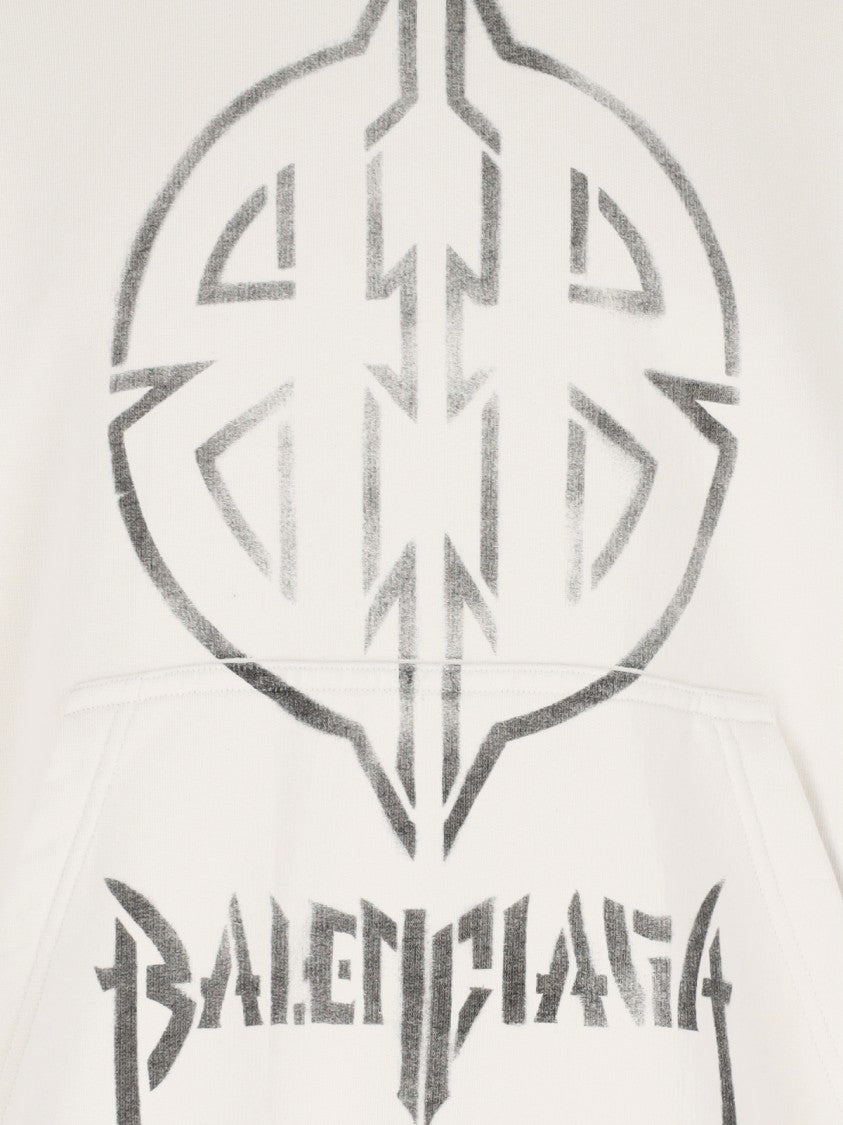 Balenciaga "Metal Bb Stencil" Logo Hoodie – Cream