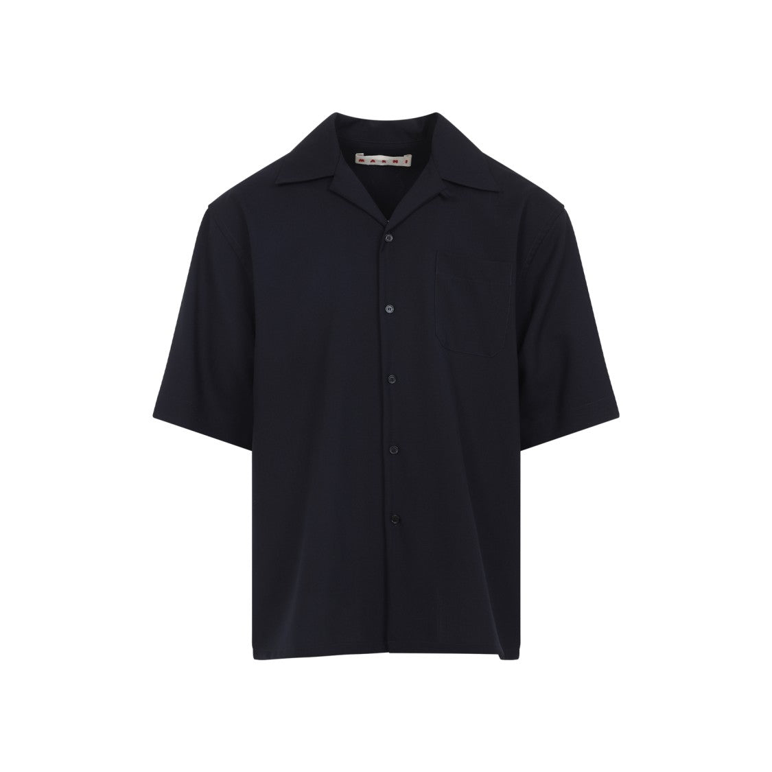 Marni Black Wool Shirt With Classic Collar