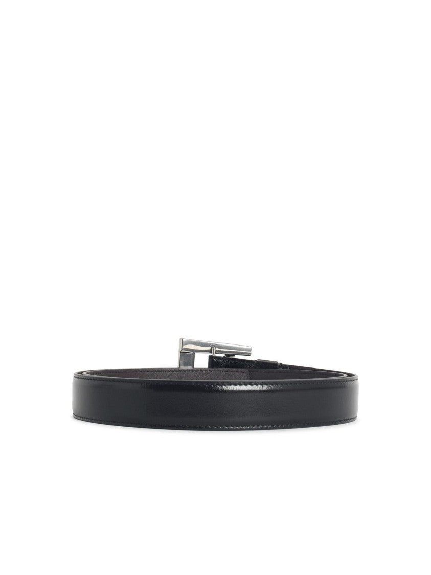 Versace Black Leather Belt