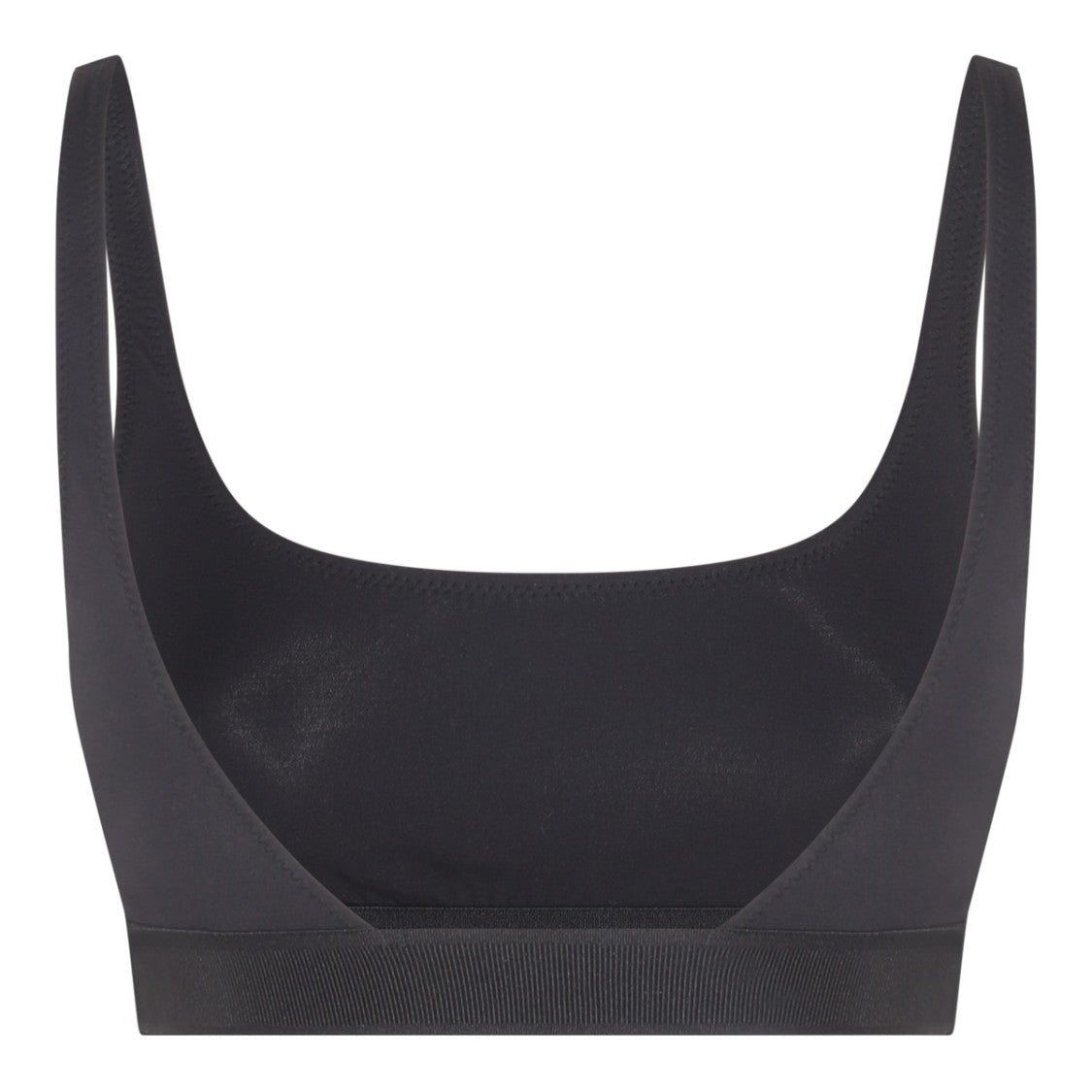 Tom Ford Fitted Black Top With Wide Neckline And Logo Detailing