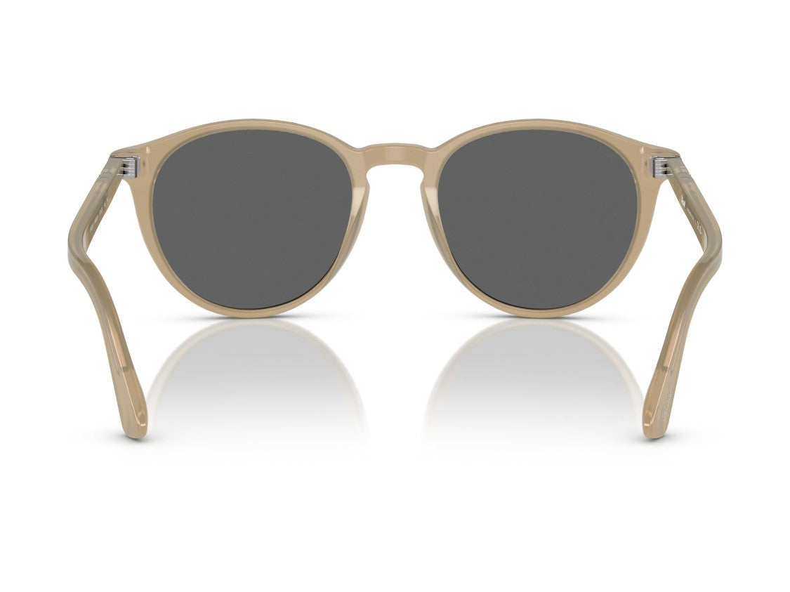 Persol 0Po3152s Rounded Translucent Beige Acetate Sunglasses