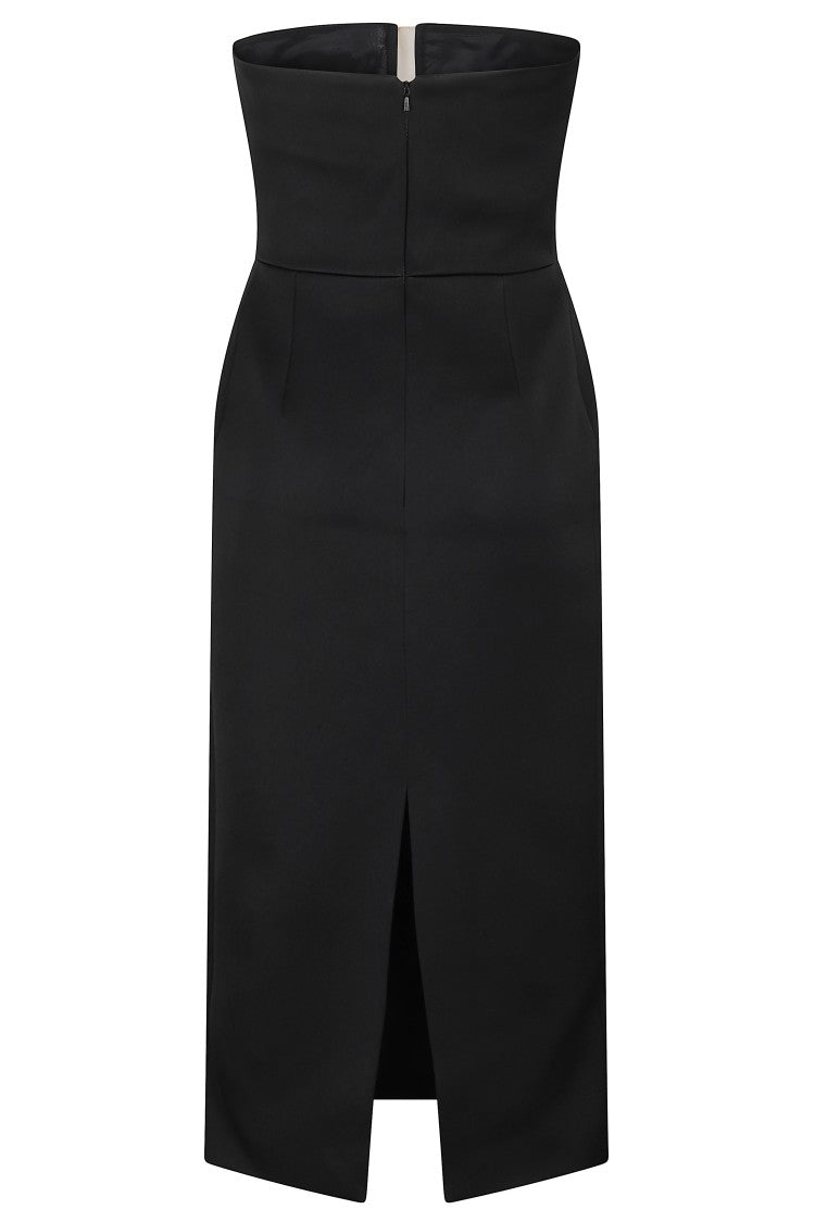 David Koma Rectangle Crystal Embroidery Detail Midi Dress