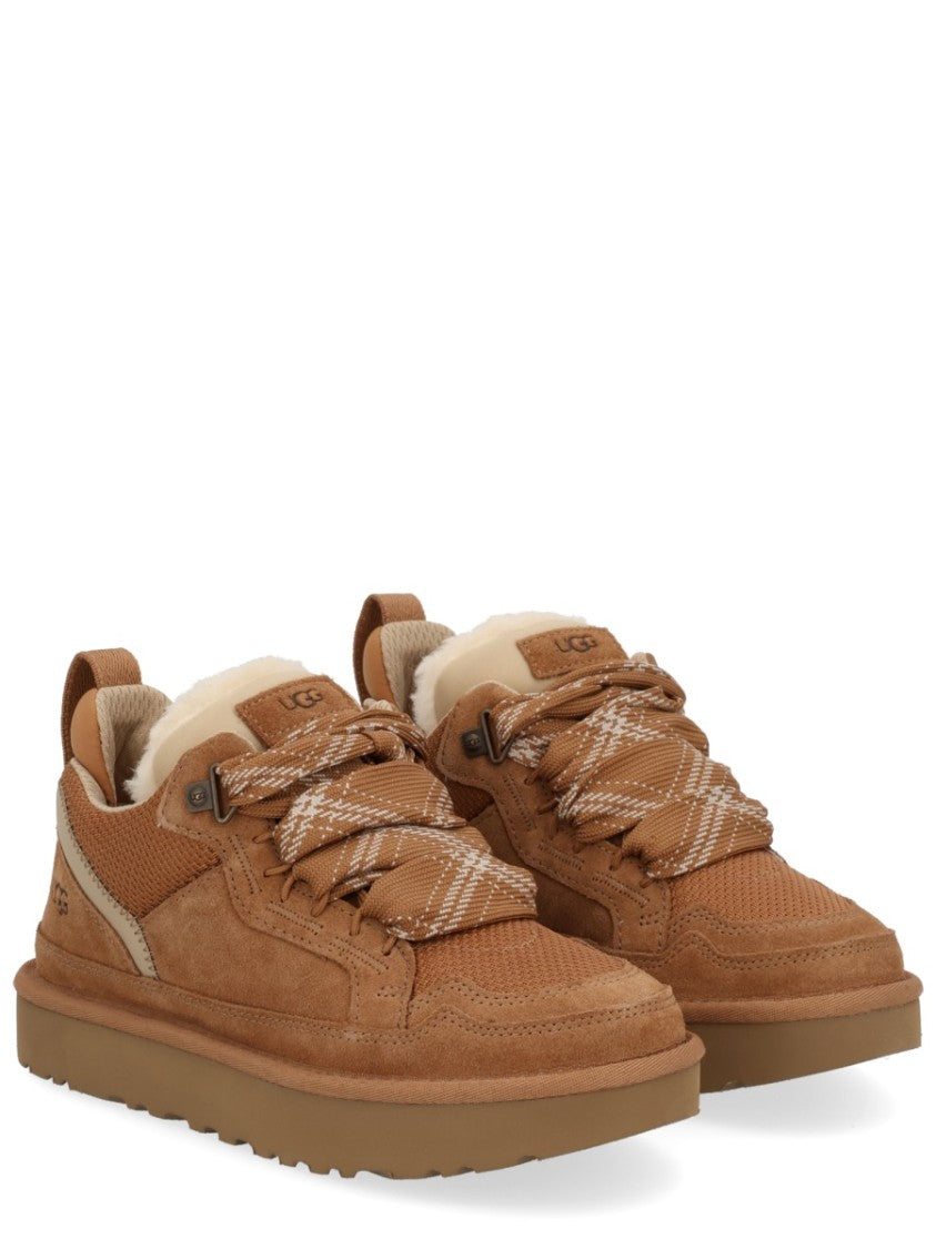 Ugg Tan Lowmel Shearling Collar Sneakers