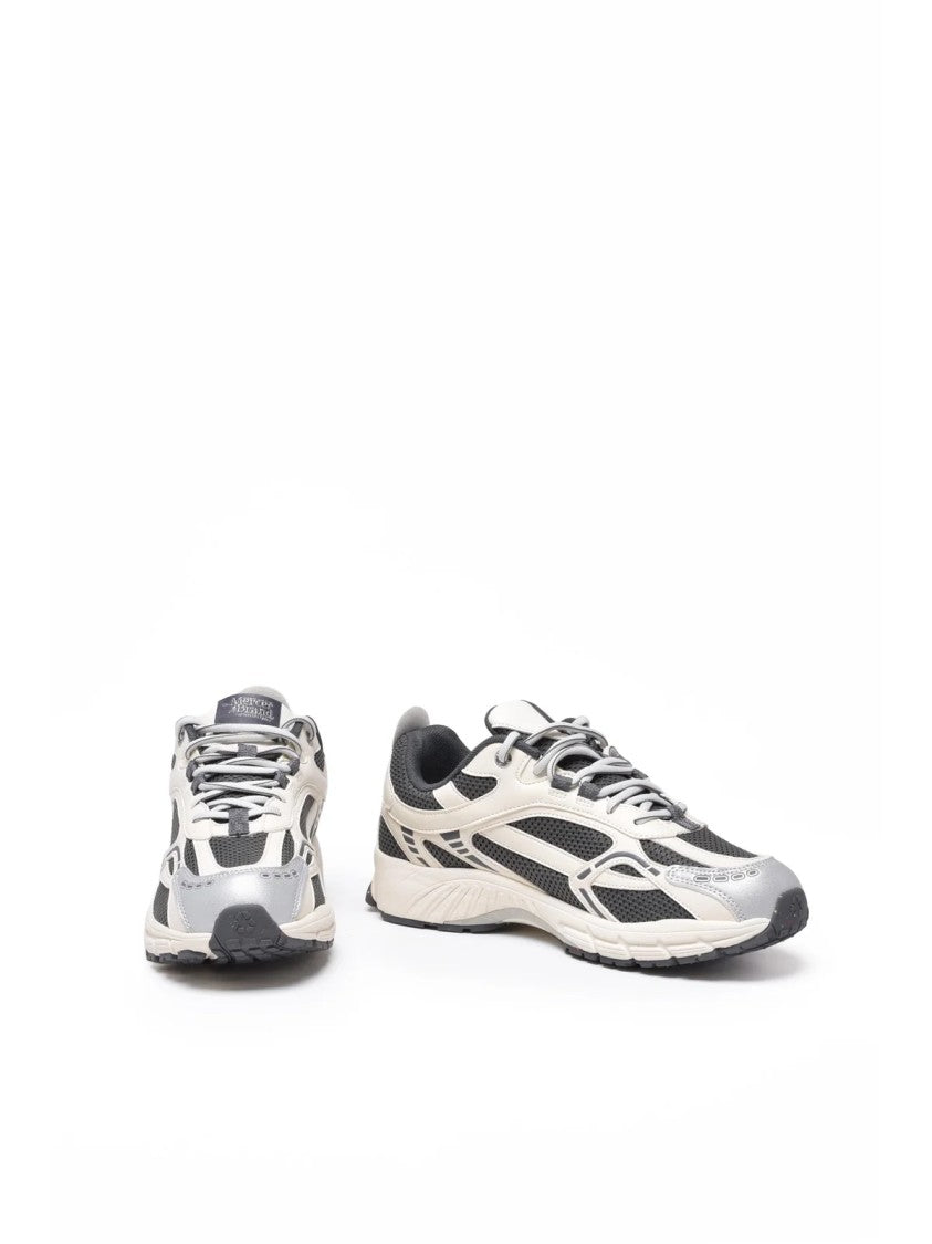 The Mercer Brand White-Grey Leather Sneakers