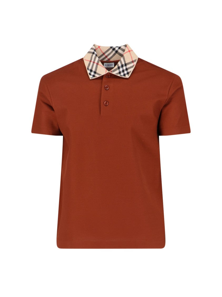 Burberry 'Check' Polo – Brown