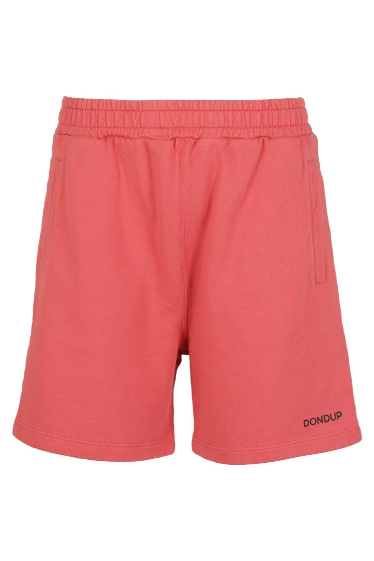 Dondup Solid Red Cotton Bermuda Shorts