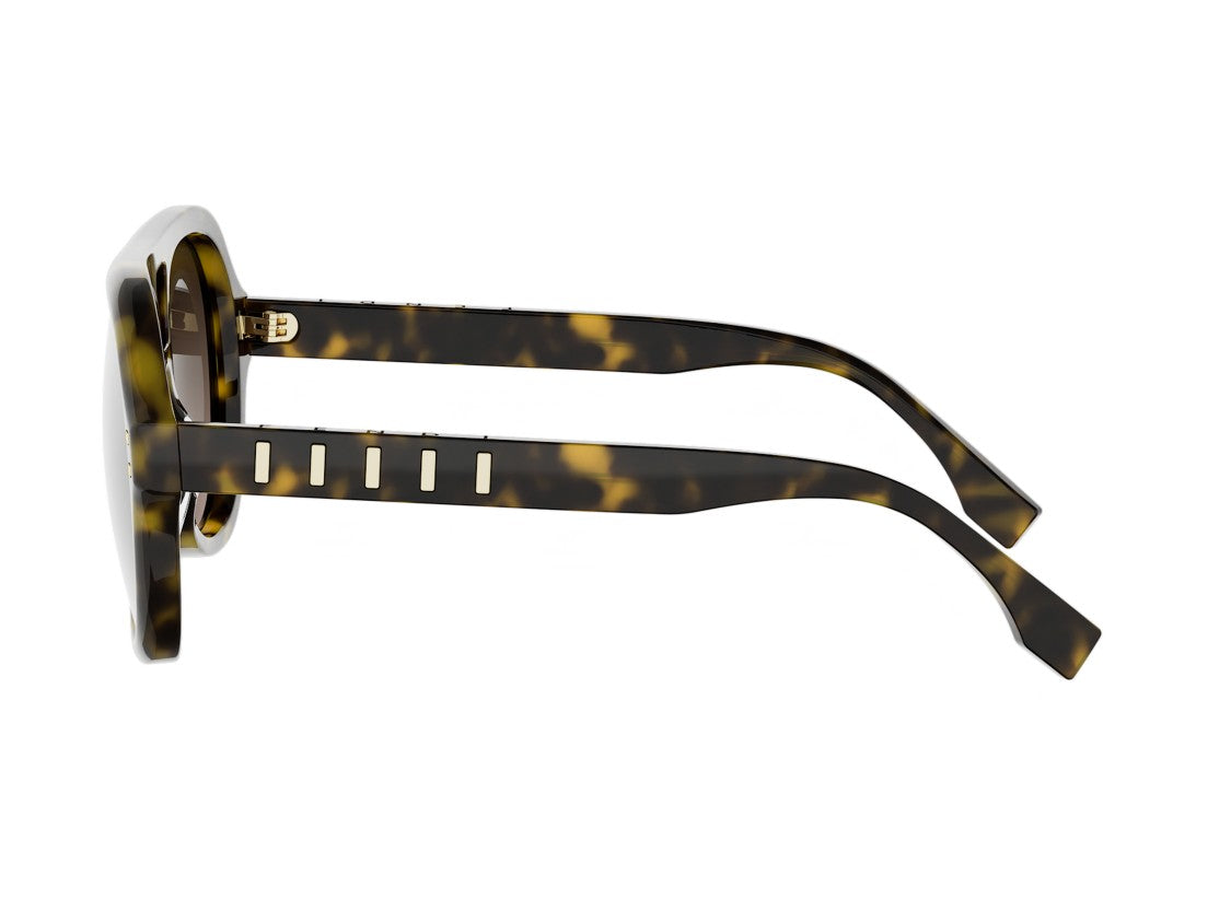 Fendi Fe40232i Tortoiseshell Aviator Sunglasses