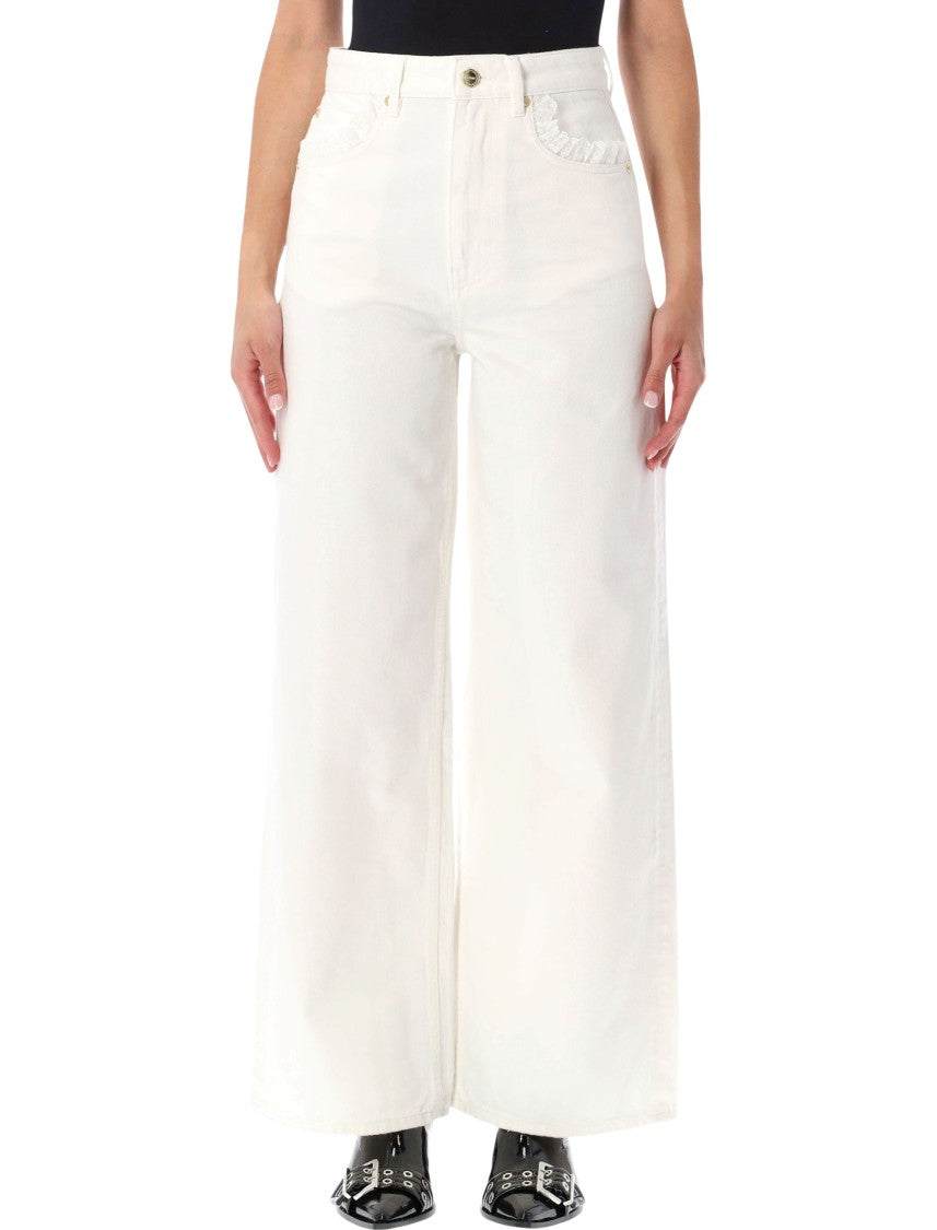 Ganni Blue Lari Wide-Leg Jeans