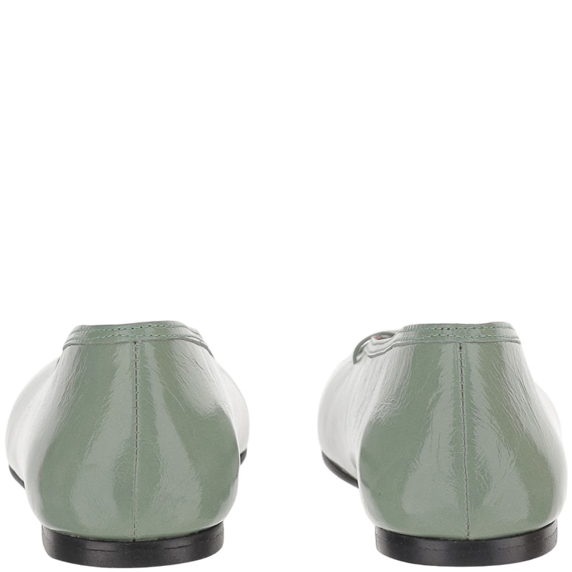 Alohas Green Smooth Leather Flats