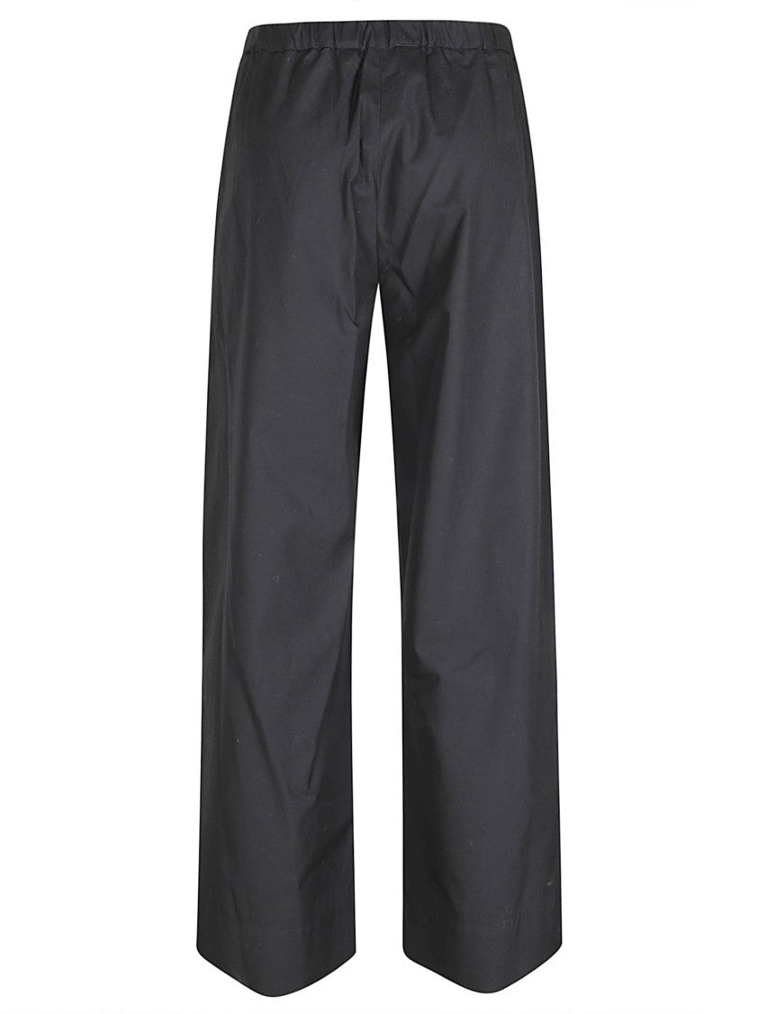 Max Mara Cropped Wide-Leg Trousers With Contrast Drawstring