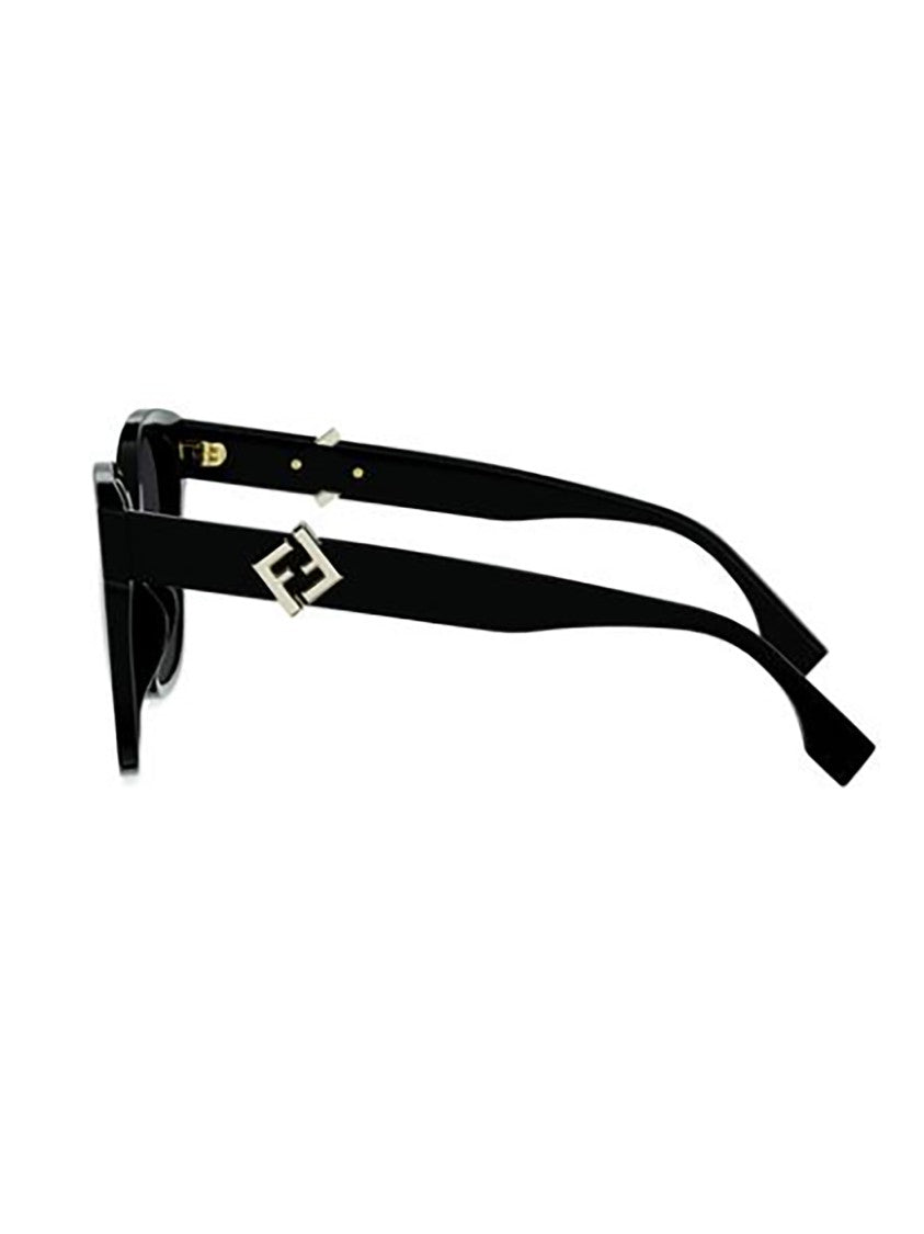 Fendi Fe40186i Rectangular Metallic Logo Sunglasses
