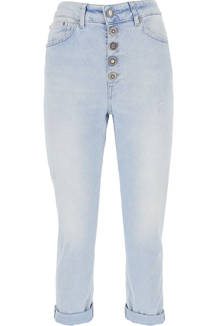Dondup Light Denim Cropped Jeans Rolled Cuffs