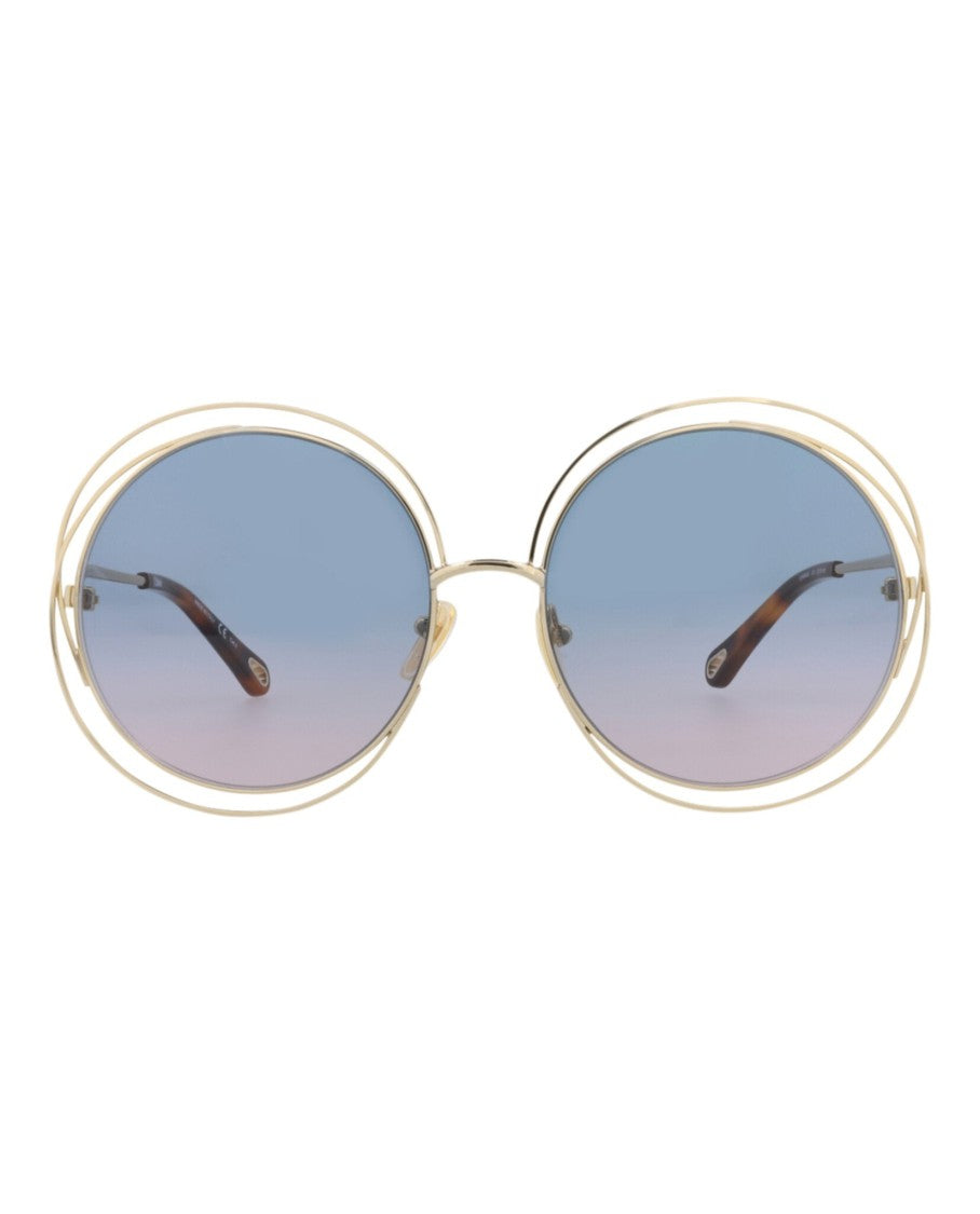 Chloé Round-Frame Metal Sunglasses