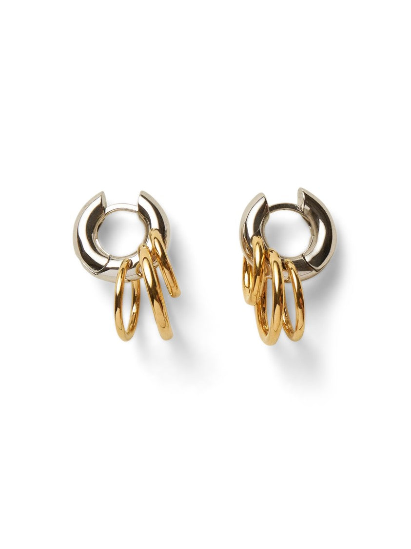 Panconesi Silver Gold Hoop Earrings