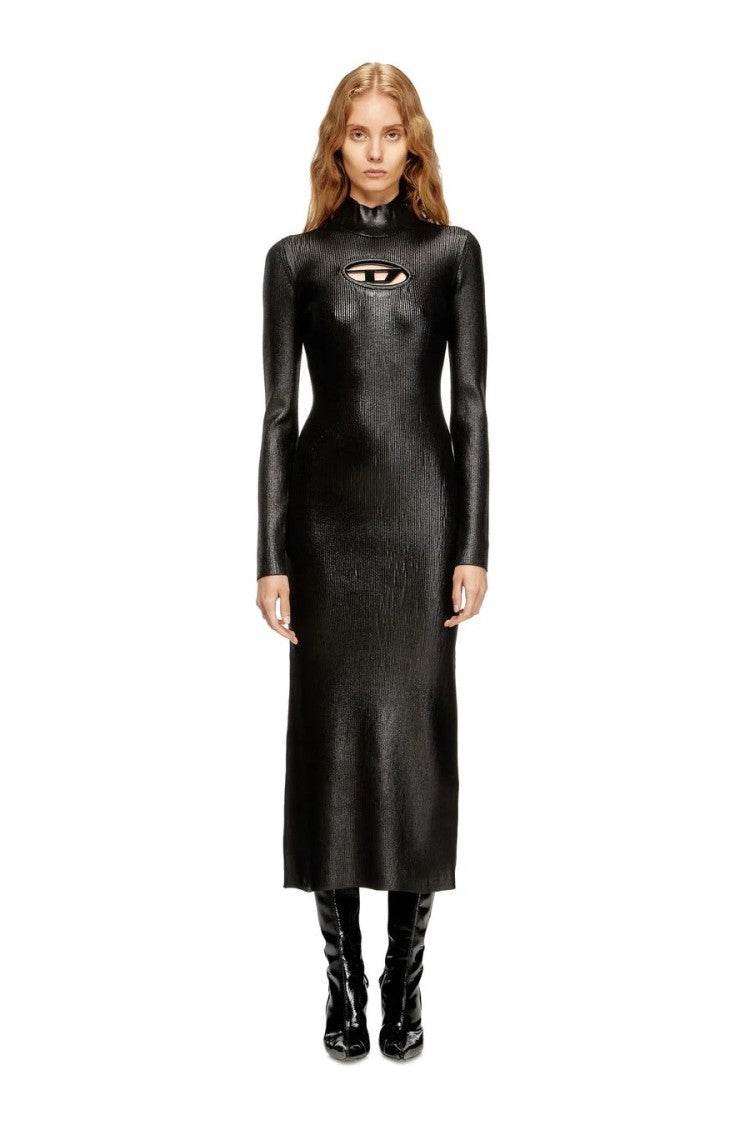 Diesel Black Crepe Midi Dress