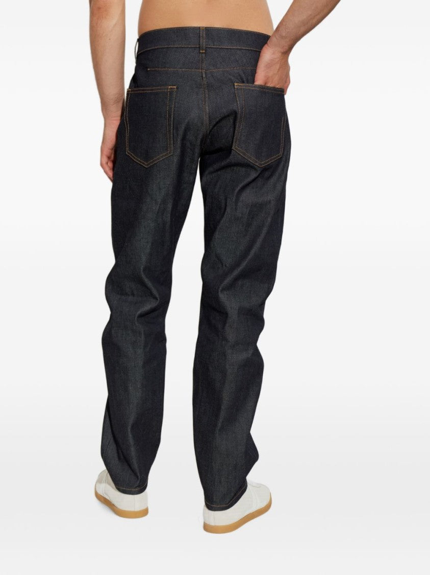 Lanvin Straight-Leg Denim Jeans With Silk-Nylon Composition