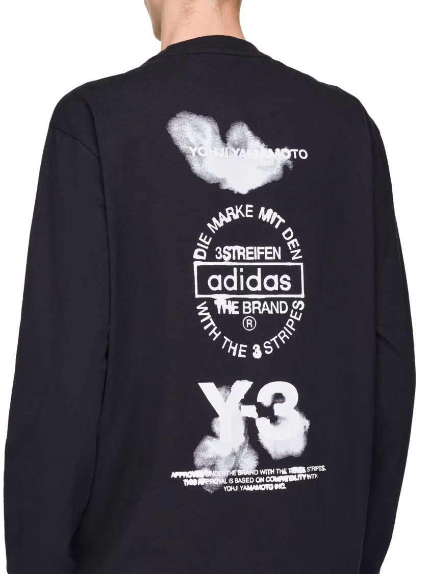 Y-3 Long-Sleeve Casual Shirt With Graphic Print
