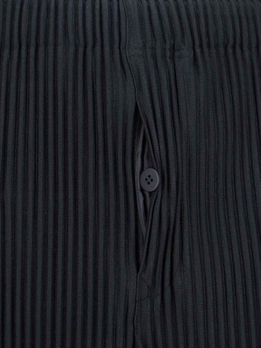 Homme Plissé Issey Miyake Tailored Black Trousers With Minimalist Design