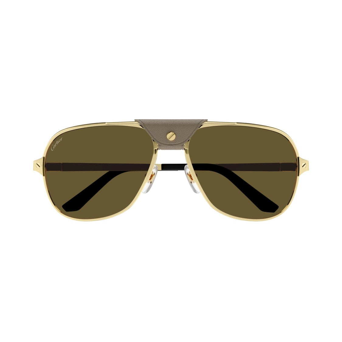 Cartier Ct0165s Gold Metal Frame Sunglasses