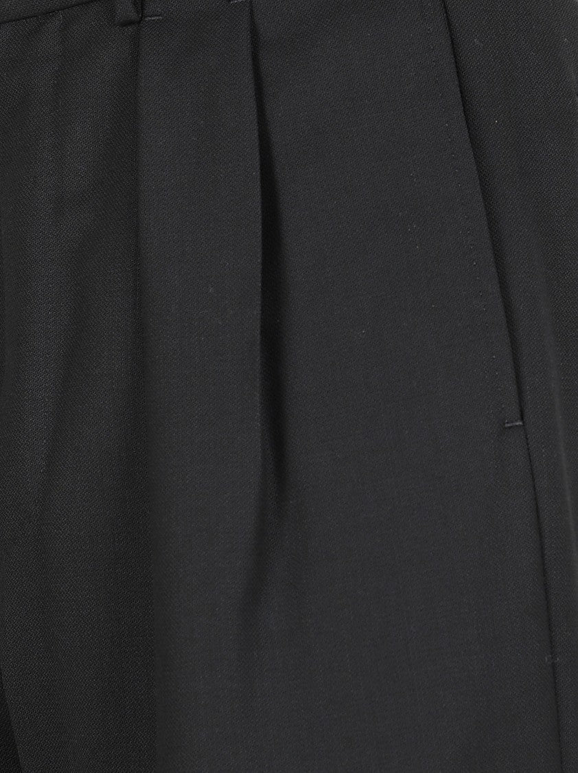 Tom Ford Pleated Front Straight Leg Wool Trousers