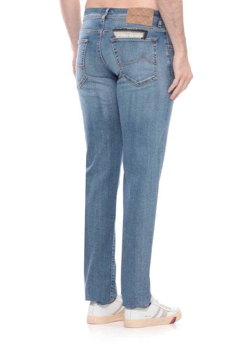 Jacob Cohen Blue Nick Slim Cotton Jeans