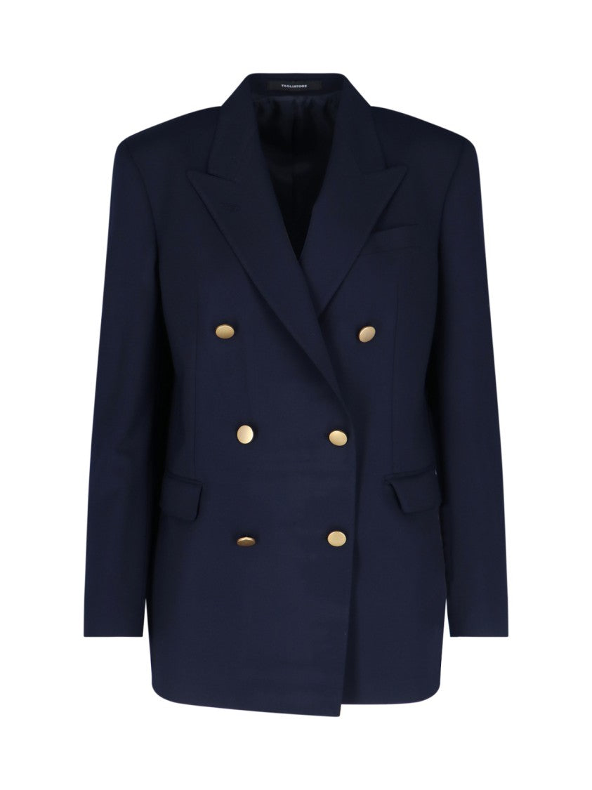 Tagliatore "Jasmine" Double-Breasted Blazer – Navy
