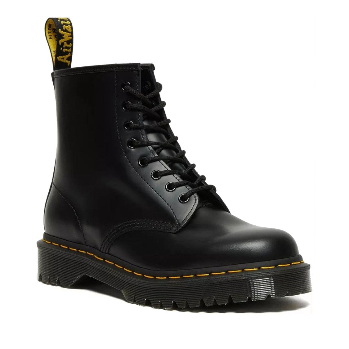 Dr. Martens Black 1460 Bex Smooth Chunky Sole Leather Ankle Boots