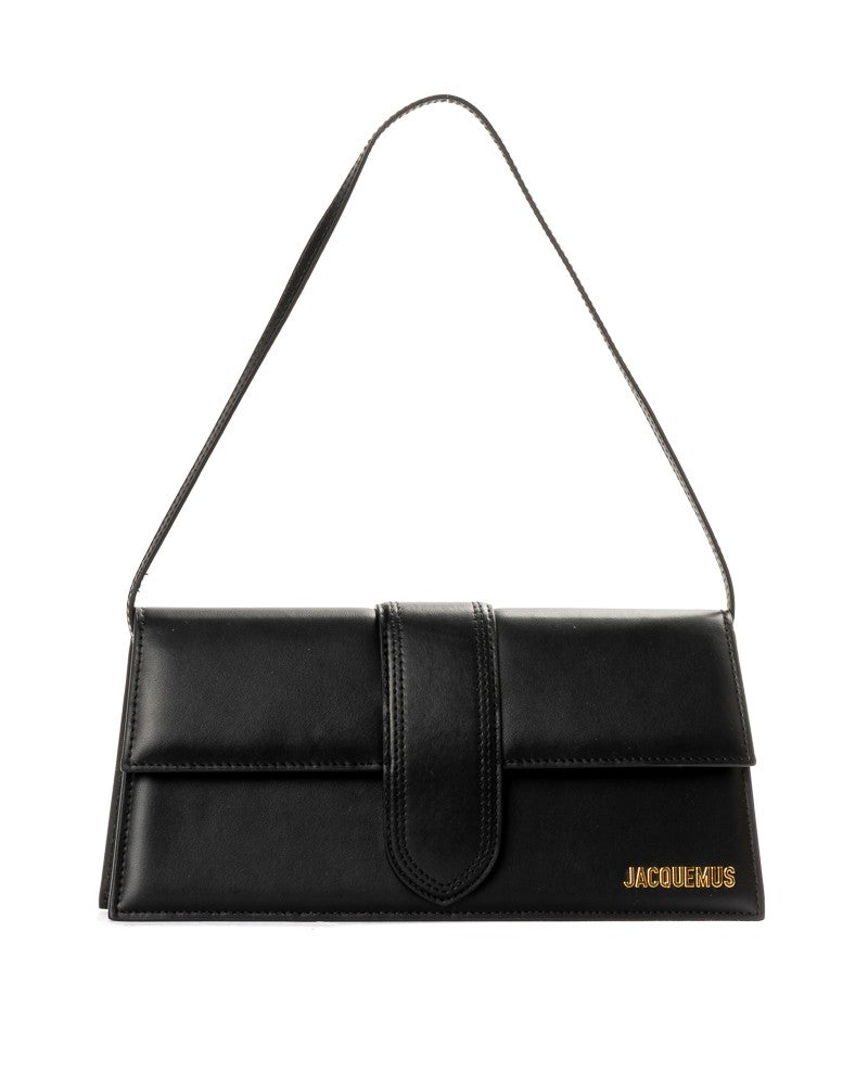Jacquemus Long Nera Handbag With Gold Hardware And Flap Closure