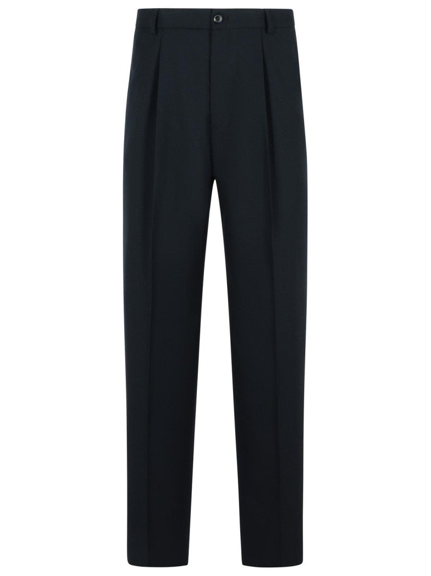 Dries Van Noten 'Penrud' Straight Black Wool Pants
