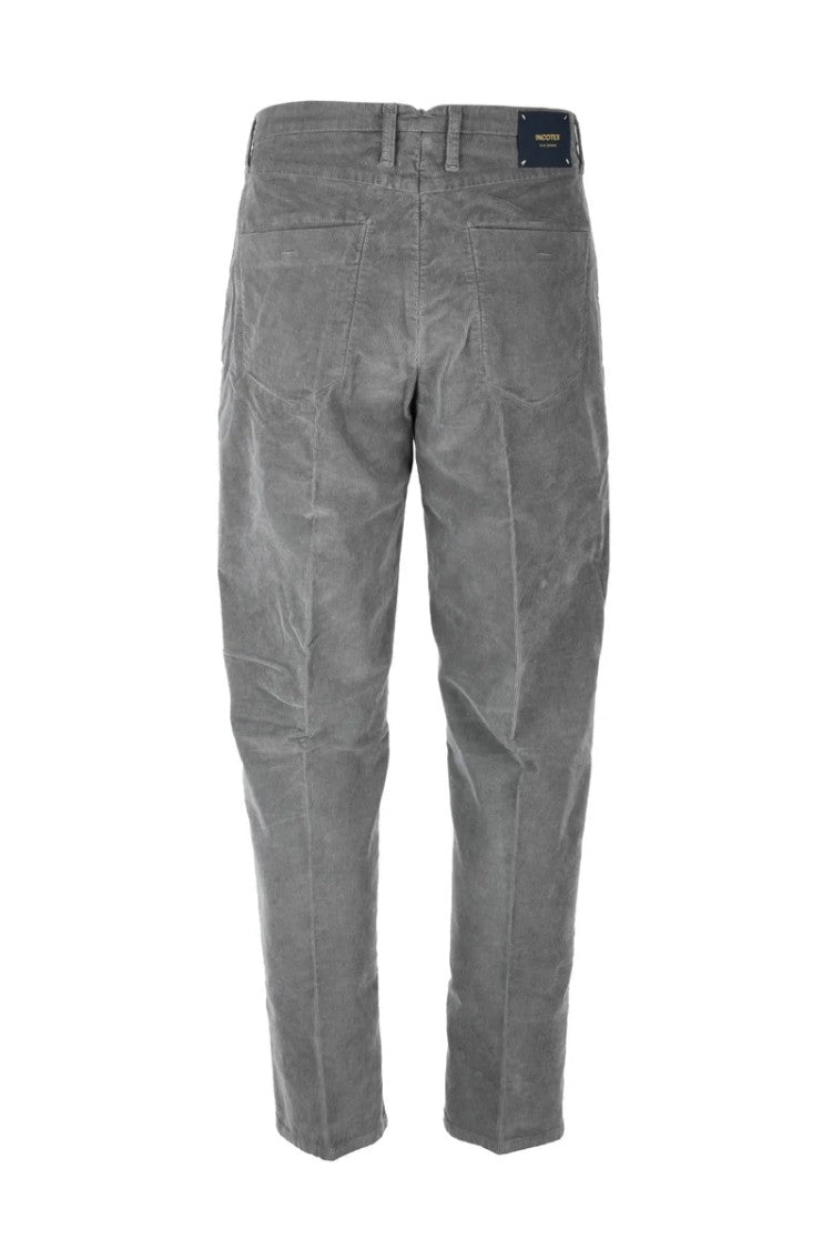Incotex Velvet Stretch Trousers - Grey