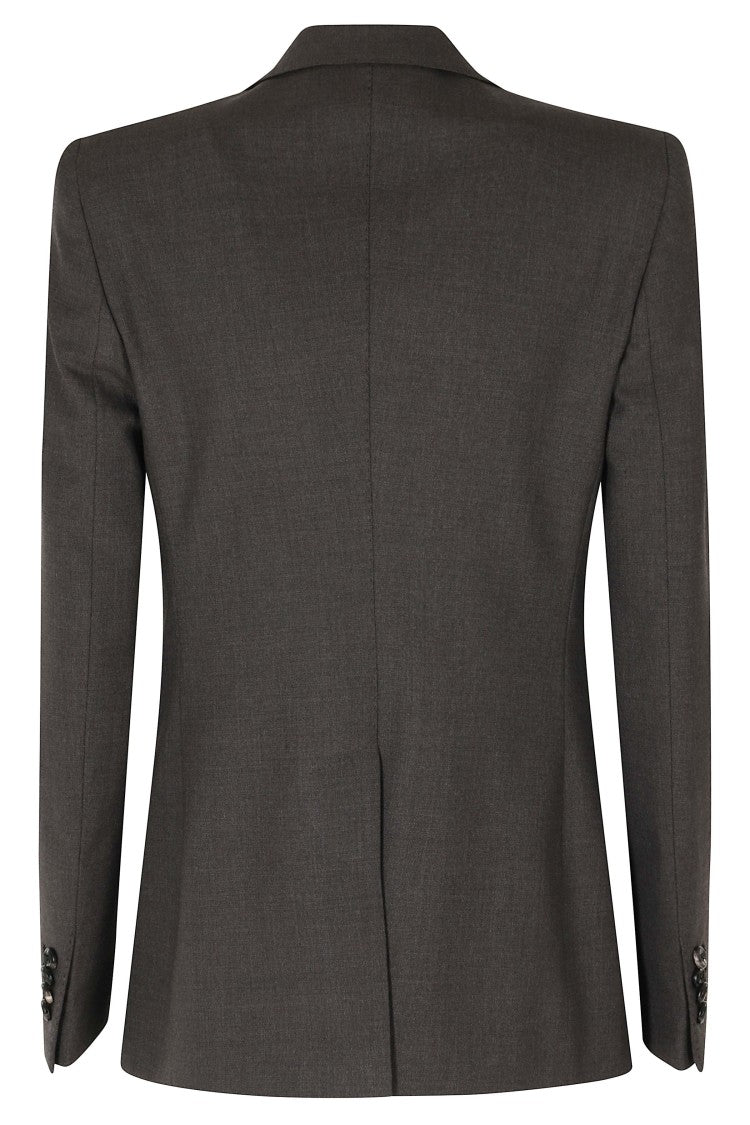 Tagliatore Dark Brown Single-Breasted Padded Shoulders Wool-Blend Suit