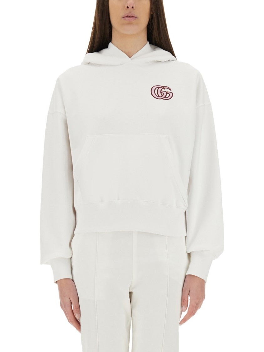 Gucci Regular Fit Cotton Sweatshirt With Intricate Embroidery