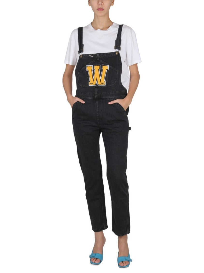 Washington Dee Cee Black Denim Dungarees