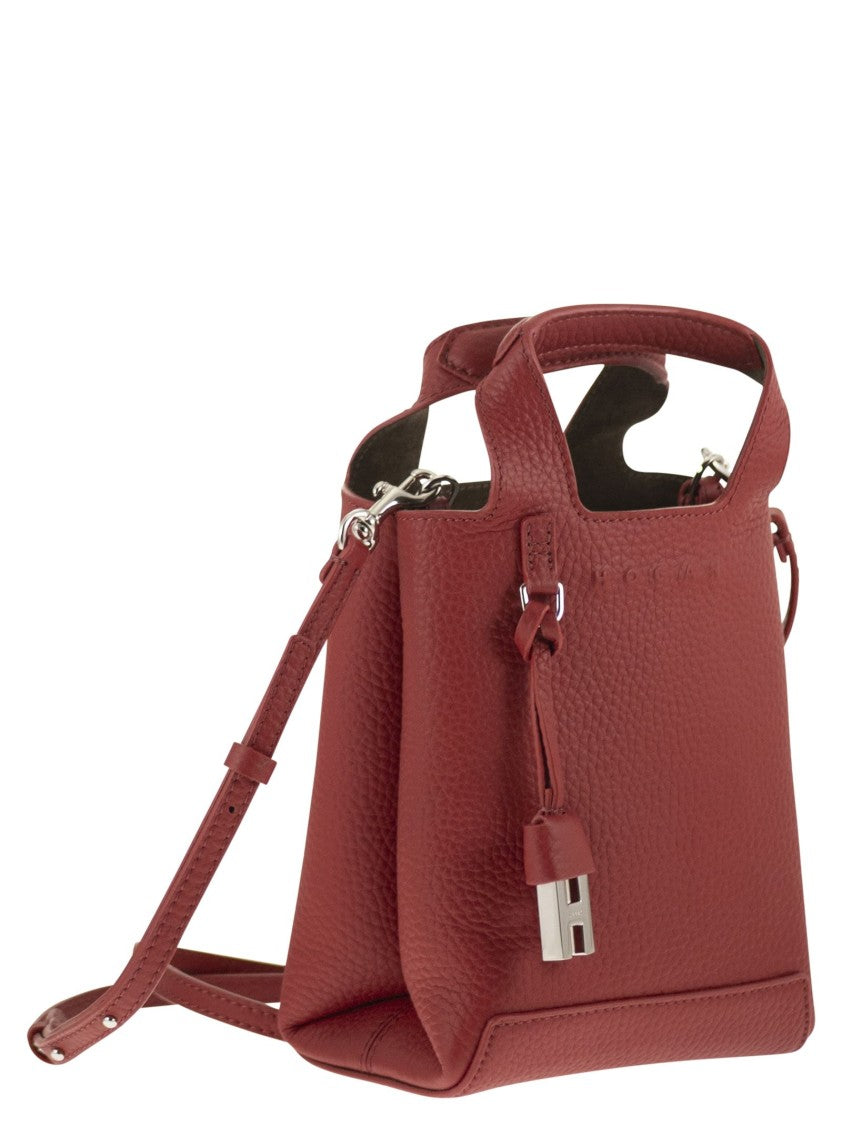 Hogan Mini Hammered Leather Tote Bag