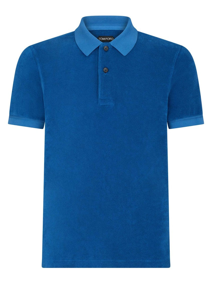 Tom Ford Royal Blue Terry Polo Shirt