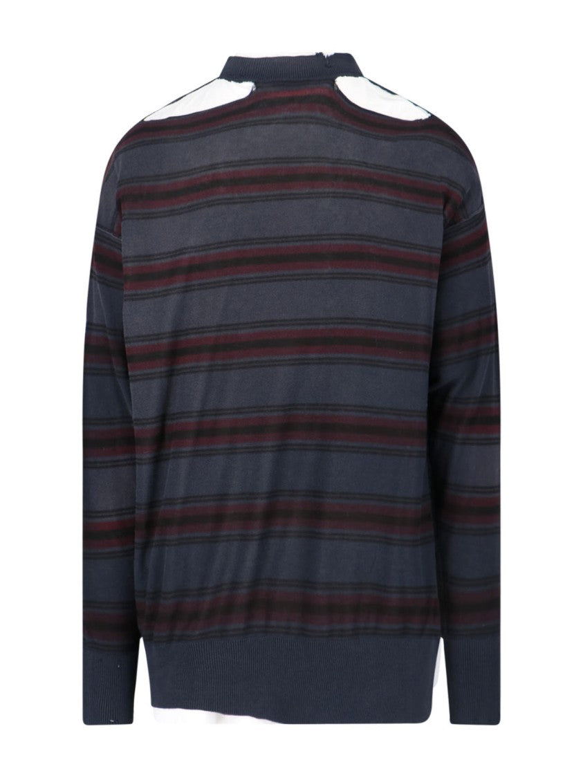 Balenciaga Multicolor Striped Layered Knit Top