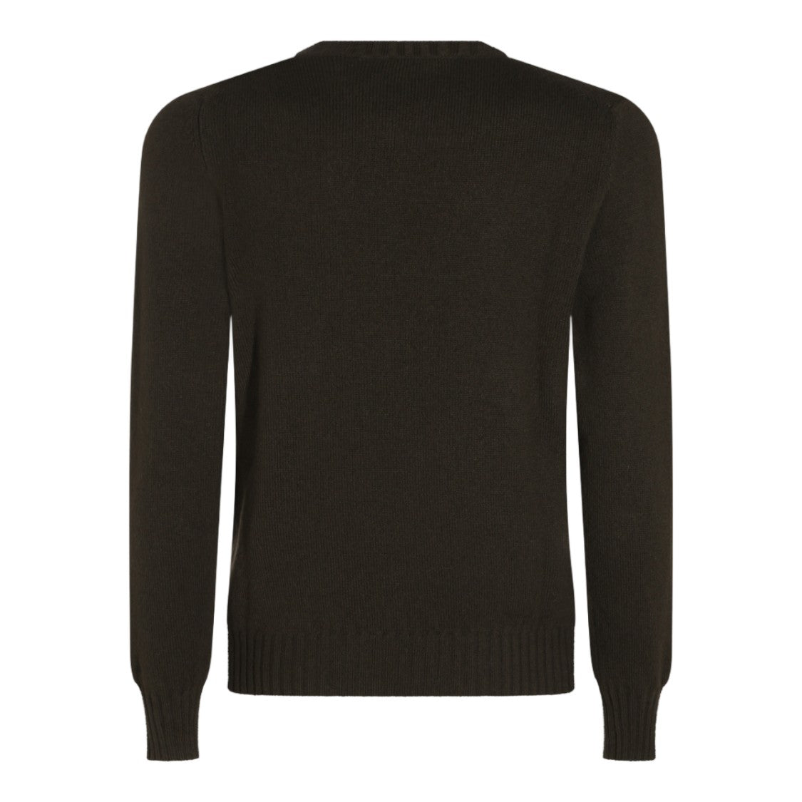 Piacenza Cashmere Brown Fitted Classic Crewneck Cashmere Sweater