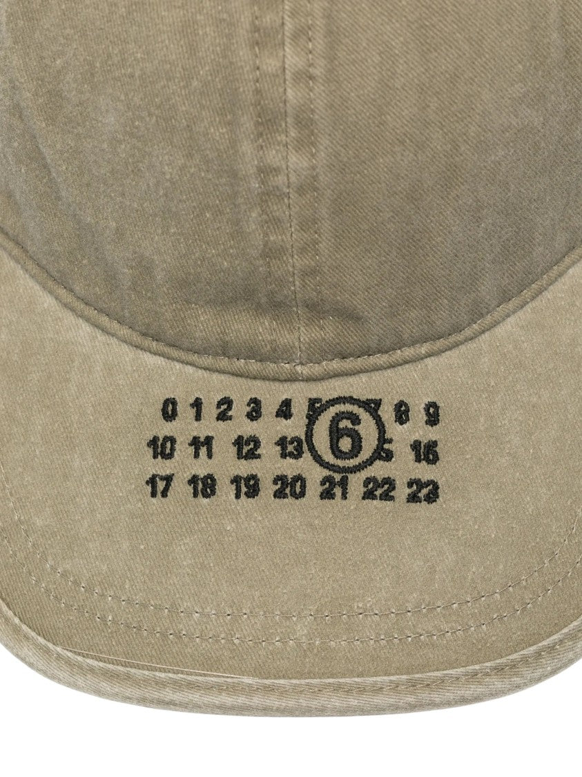 Mm6 By Maison Margiela Logo-Embroidered Distressed Cotton Hat