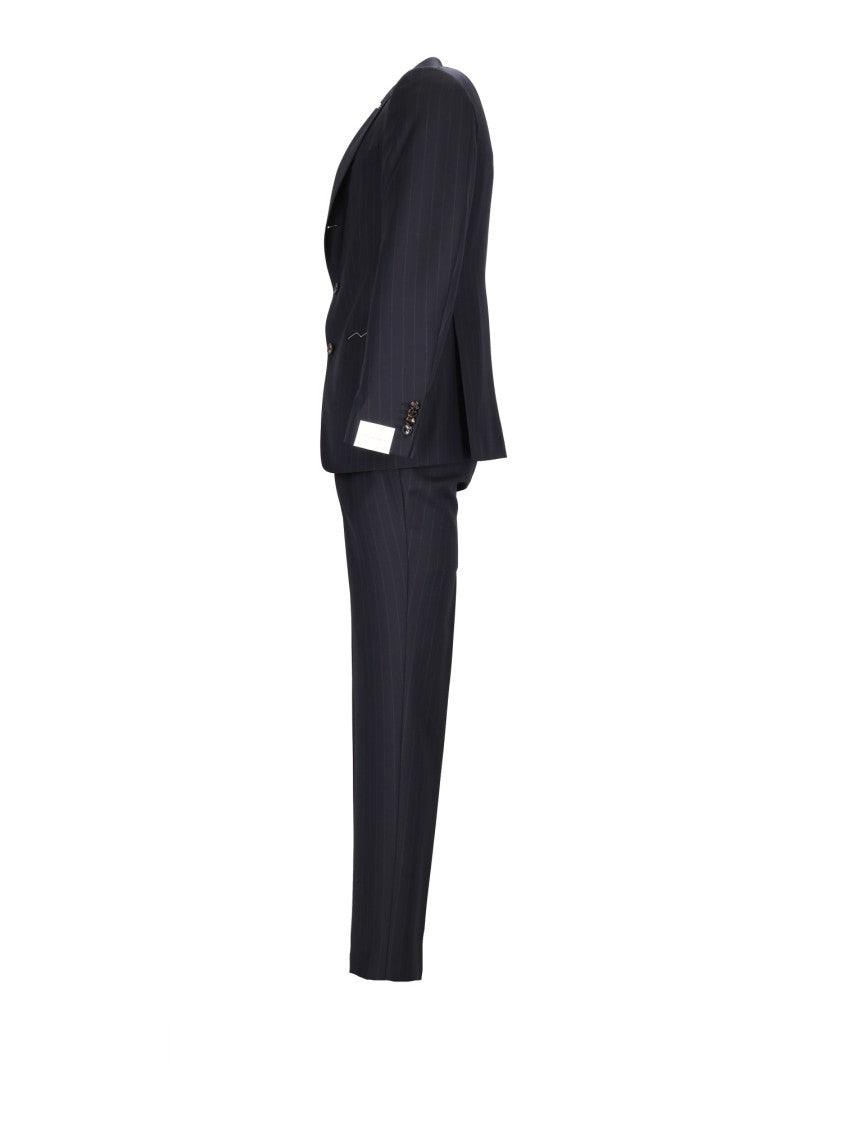 Luigi Bianchi Sartoria Black Drop 7 Pinstripe Suit