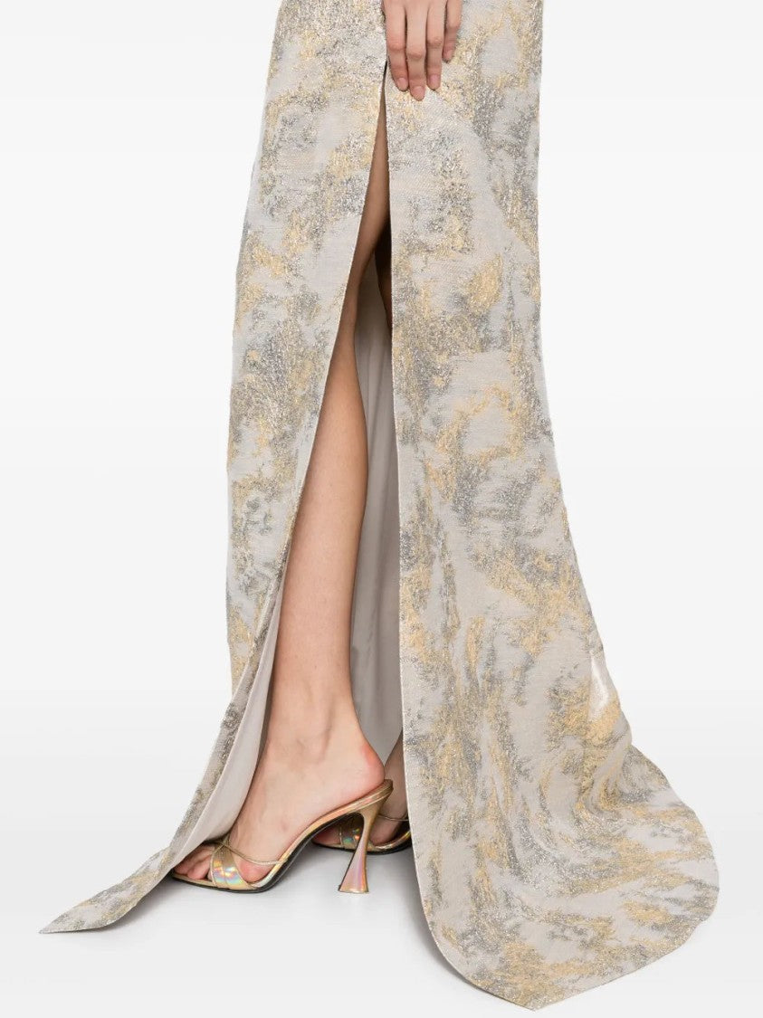 Saiid Kobeisy Brocade Long Fitted Dress