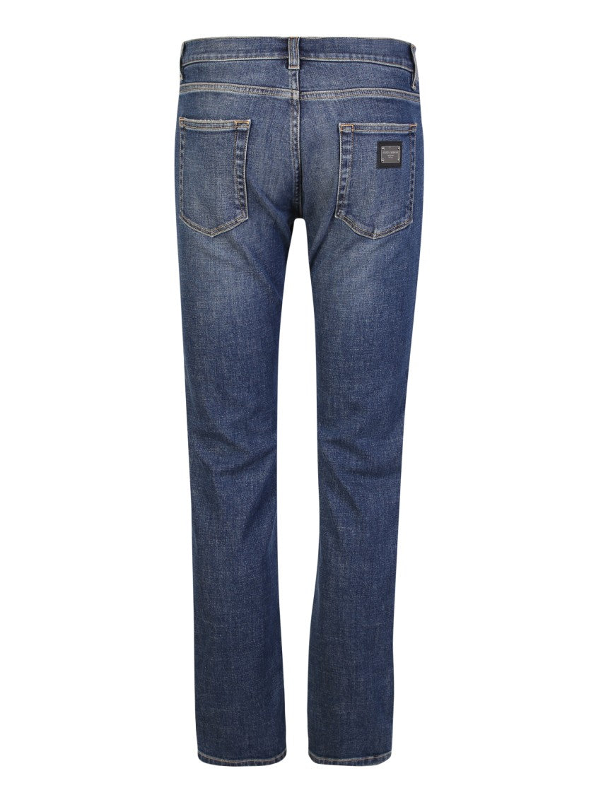 Dolce & Gabbana Blue Straight-Leg Jeans