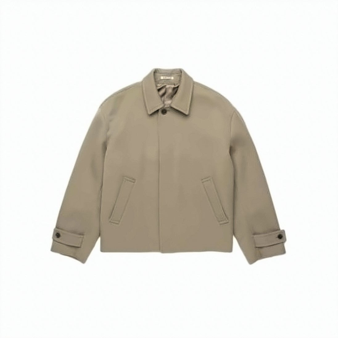 Auralee Structured Wool Jacket With Classic Collar