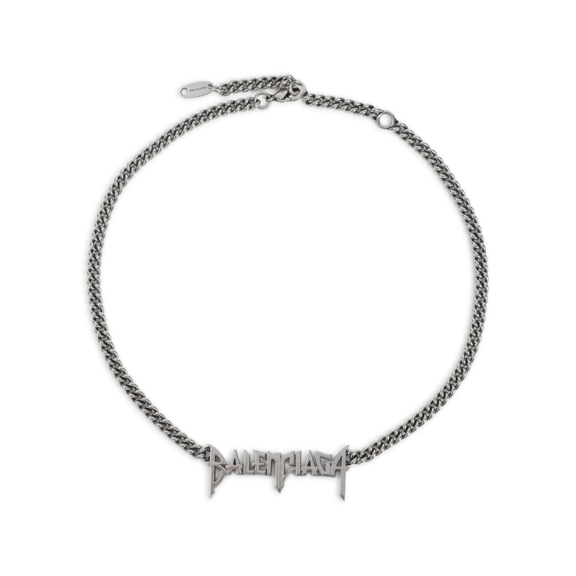 Balenciaga Bold Brass Chain Necklace With Central Pendant