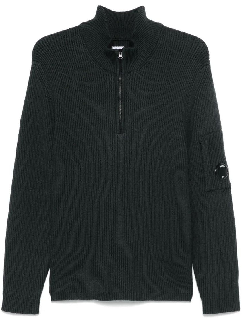 C.P. Company Half Zipped Rib Sweater