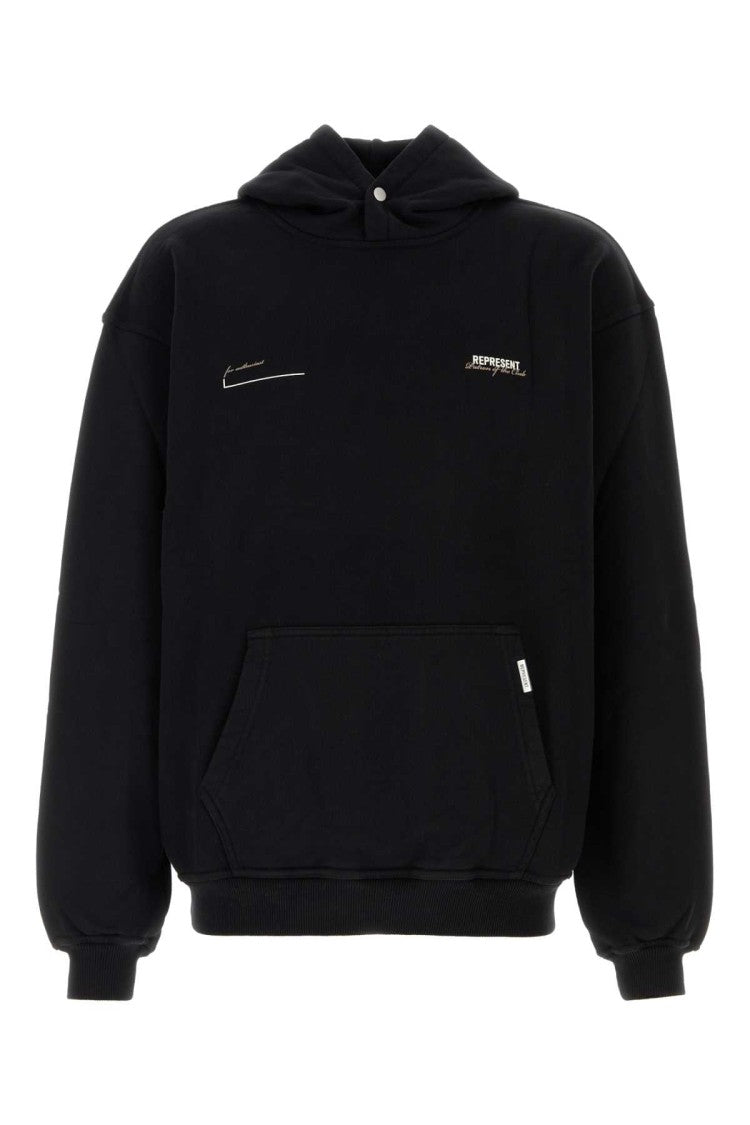 Represent Black Cotton Sweatshirt