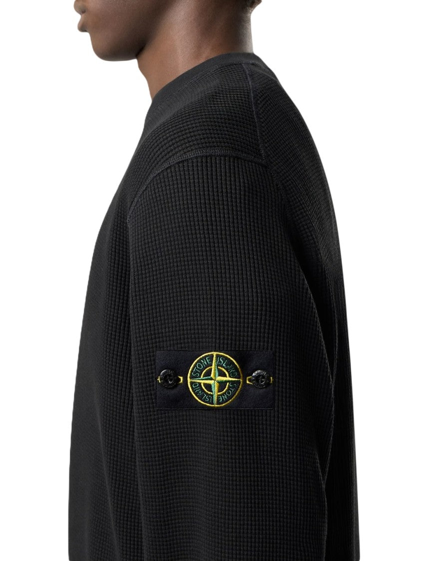 Stone Island Classic Crewneck Sweatshirt With Ribbed Detailing