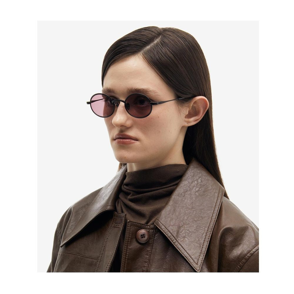 Projekt Produkt P11 Clcc7 Satin Black Titanium Oval Sunglasses