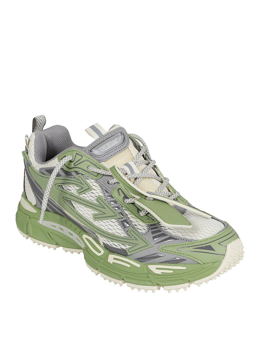 Off-White Layered Chunky Sneakers With Textured Detailing