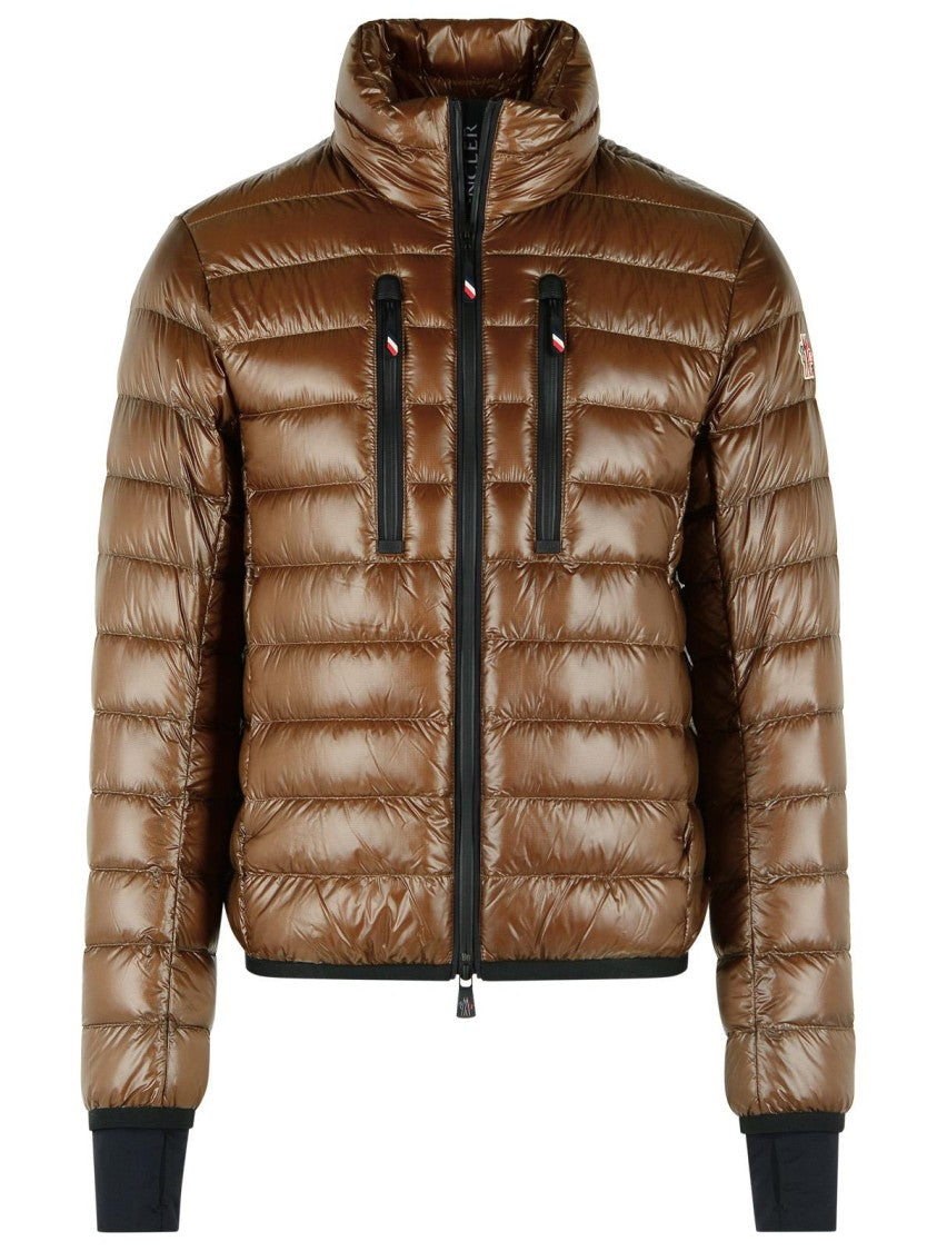 Moncler Grenoble Brown Hers Foldable High-Collar Polyamide Insulated Ski Jacket