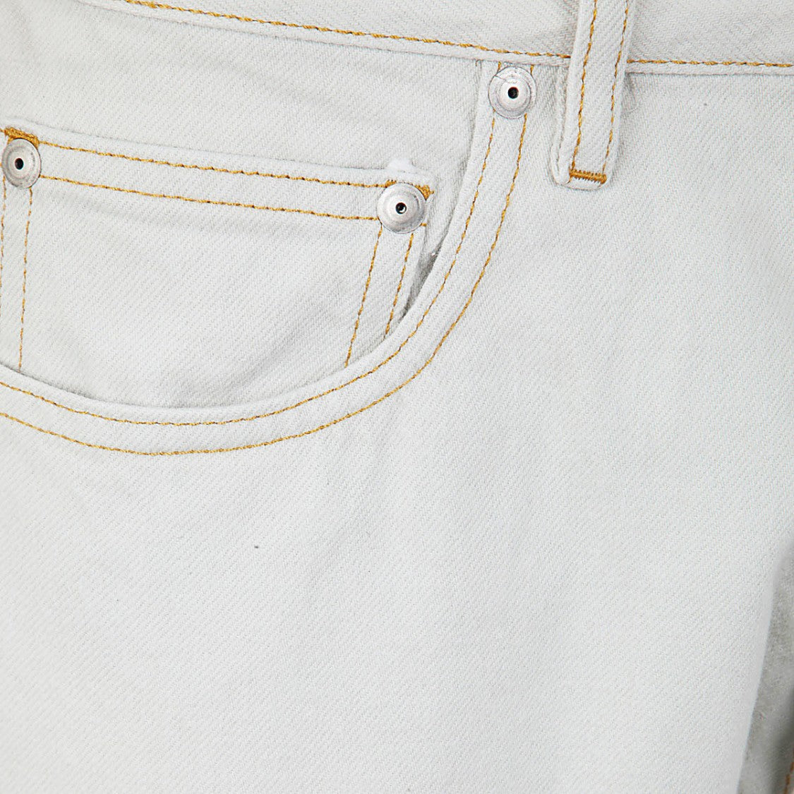 Maison Margiela Mid-Rise White Cotton Jeans With Five-Pocket Design